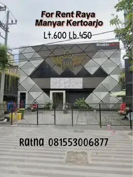 Disewakan Bangunan Commercial Raya Manyar Kertoarjo
