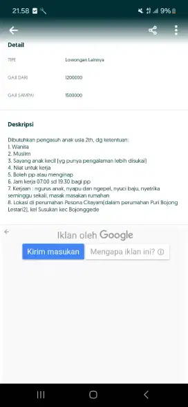 Pengasuh anak dan ART