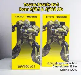 Murah New hp spark go1 4/64 & 4/128 grs resmi, bs kredit/bs TT