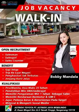 Lowongan Marketing Toyota