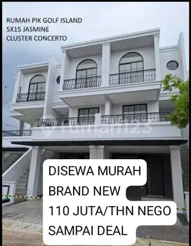 DISKON 10 JUTA, RUMAH TYPE JASMINE CONCERTO GOLF ISLAND PIK, BRAND NEW