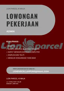 Lowongan Pekerjaan Admin Wanita