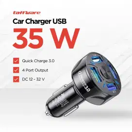 Charger Mobil Fast Charging QC 3.0 4 USB Port 7A 35w
