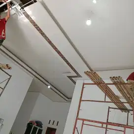 Jasa Tukang Pasang Plafon Partisi Wall Moulding Sekat PVC GRC Gypsum