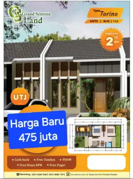Rumah baru ready unit 400 jutaan dekat pintu tol pondok tjandra