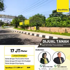 Dijual Cepat Tanah strategis di pusat Kota Palembang di Jl Demang Leba