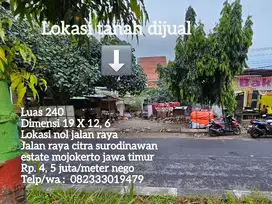 Tanah nol jalan raya citra surodinawan cocok di buat ruko dll