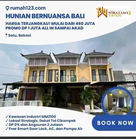 Cluster wiratama, DP 0% diskon angsuran 2% lokasi strategis - bekasi