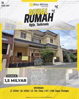 Rumah Luas 2 Lantai Full Bangunan di Perum Pokoh Karanganyar Kota