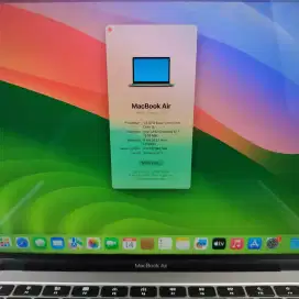 Macbook Air 2019 Ram 8 Ssd 128 lengkap full set lyar 13 inch