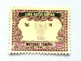 Materai Rp.500,- kuno antik asli