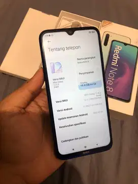 Redmi note 8 4/64 fullset dari baru