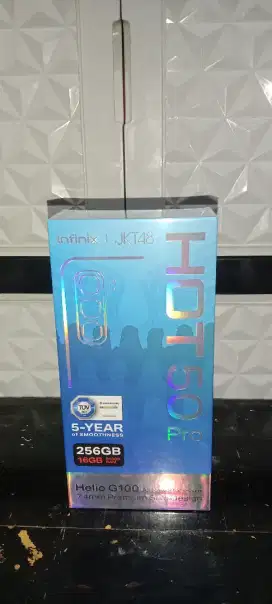 Dijual HP Infinix hot 50 pro warna blue ram 8/256 masih baru & segel