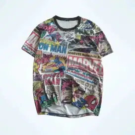 KAOS MARVEL KOMIK FULL PRINT