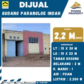 Dijual gudang di parangloe Indah