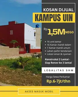 Dijual Kost Di Sukarame dekat Kampus UIN