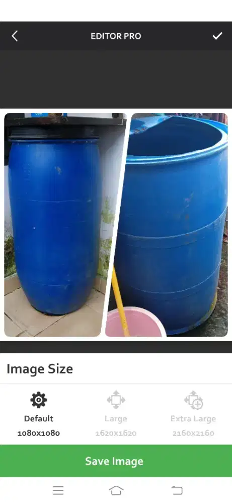 Dijual 2 drum besar penampungan air only 300k