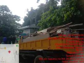 Tukang buang puing sampah proyek dll