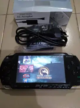 PSP FAT Tebel Hitam Mulus Memory game 8gb Fullgame Plus Cassan