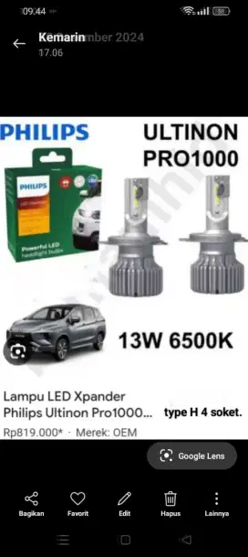 Led Philip putih trang hemat strum accu.