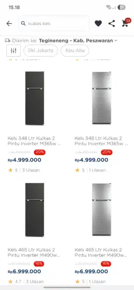 Promo kulkas 2 pintu inverter garansi 10 tahun