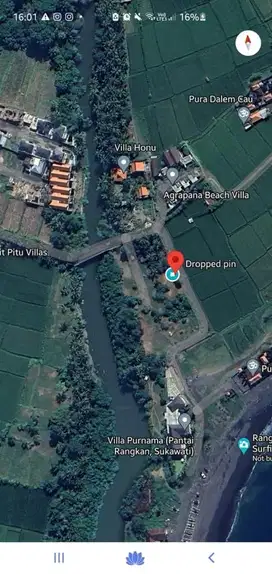 Tanah dngan view pantai dan sawah abadi