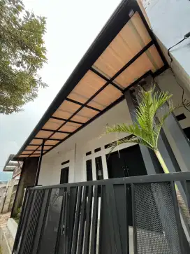 Menerima pembuatan kanopi besi hollow galvanis atap alderon rs
