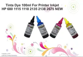 Tinta Dye 100ml For Printer Inkjet HP 680,1115,118,2135 2138 2675 NEW