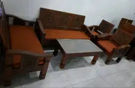 Kursi Tamu Sofa Kayu Jati Minimalis