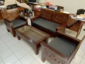 KURSI TAMU SOFA KAYU JATI