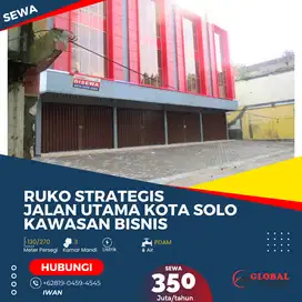 Ruko Strategis Jalan Utama Pusat Kota Solo Kawasan Bisnis