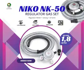 Niko NK-50 Regulator + selang gas tekanan rendah