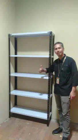 RAK BESI SIKU 5 SUSUN BAHAN FULL BESI
