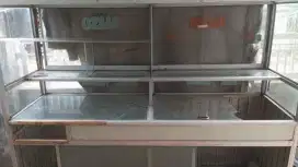 Etalase jualan makanan  besar kokoh UK panjang 2,5m Tinggi 2 m