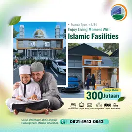RUMAH TYPE 45/84 DILENGKAPI FASILITAS PREMIUM DALAM PERUMAHAN