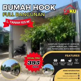 Rumah Hook di Kecamatan Tembalang Full Bangunan Lokasi Strategis