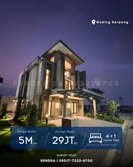 Dijual Rumah Baru 10 Menit Ke TOL Gading Serpong Pasadena Village