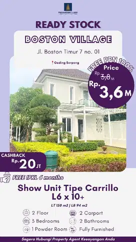 Rumah Baru & Mewah di Gading Serpong, 2 Lantai READY STOCK