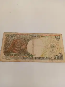 Jual uang kertas pecahan Rp 500 th 1992