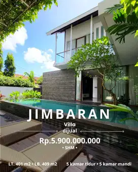 Villa Jimbaran Modern Minimalis Dekat Taman Rama School