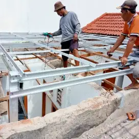 atap bocor kanopi atap bajarigan terpasang