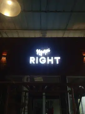 Neon box,huruf timbul,neon flex,papan nama akrilik murah