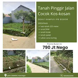Tanah Bogor Pinggir Jalan Dekat Kampus IPB Dramaga Cocok Kosan
