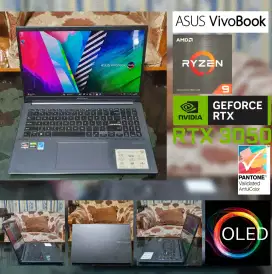 OLED Ryzen 9 RTX 3050 Laptop Gaming Creator Editor Asus Vivobook Pro