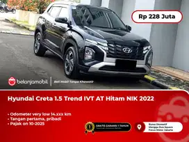[ LOW KM 14RB ] Hyundai Creta 1.5 Trend IVT AT Hitam 2022/2023