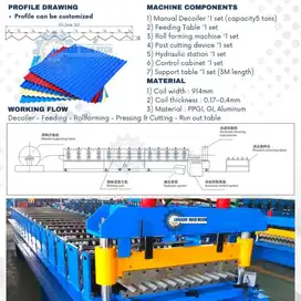 Mesin Seng Gelombang XN 760 / Roof Panel Mesin Atap Gelombang