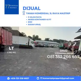 Murah Pol 6 jt SHM Dijual Tanah Komersial di Jalan Raya Mastrip
