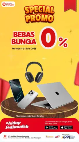 promo free 1x cicilan bunga 0% up to 500