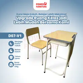Bangku Sekolah D07 PowerD - Meja kursi sd | Meja belajar siswa | Kursi