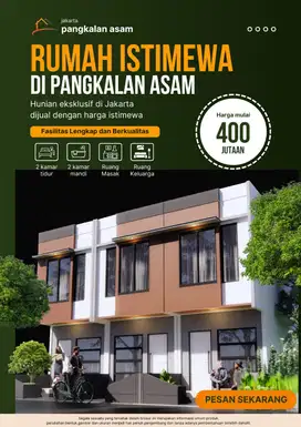 Dijual Rumah murah meriah SHM 2 kt 5 menit Kampus STIAMI Jakarta Pusat